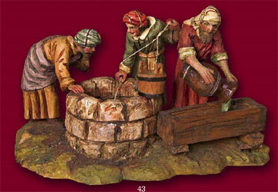 3 Hirten am Brunnen und Trog