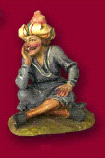 Turbanträger, sitzend